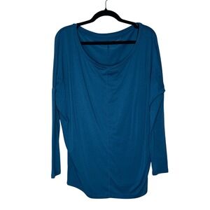 Athleta Shirt Women's Size Small Athleisure Top Batwing‎ Teal Yoga Comfy